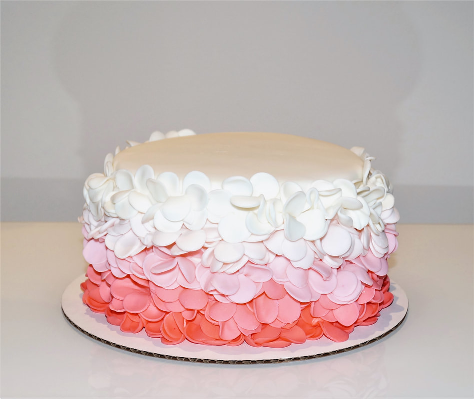 how to make an Ombre petal cake