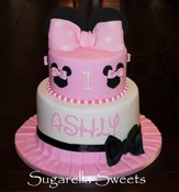 how to make a minnie mouse bow cake topper 