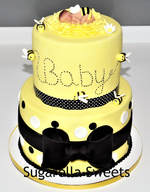 baby shower bee cake 