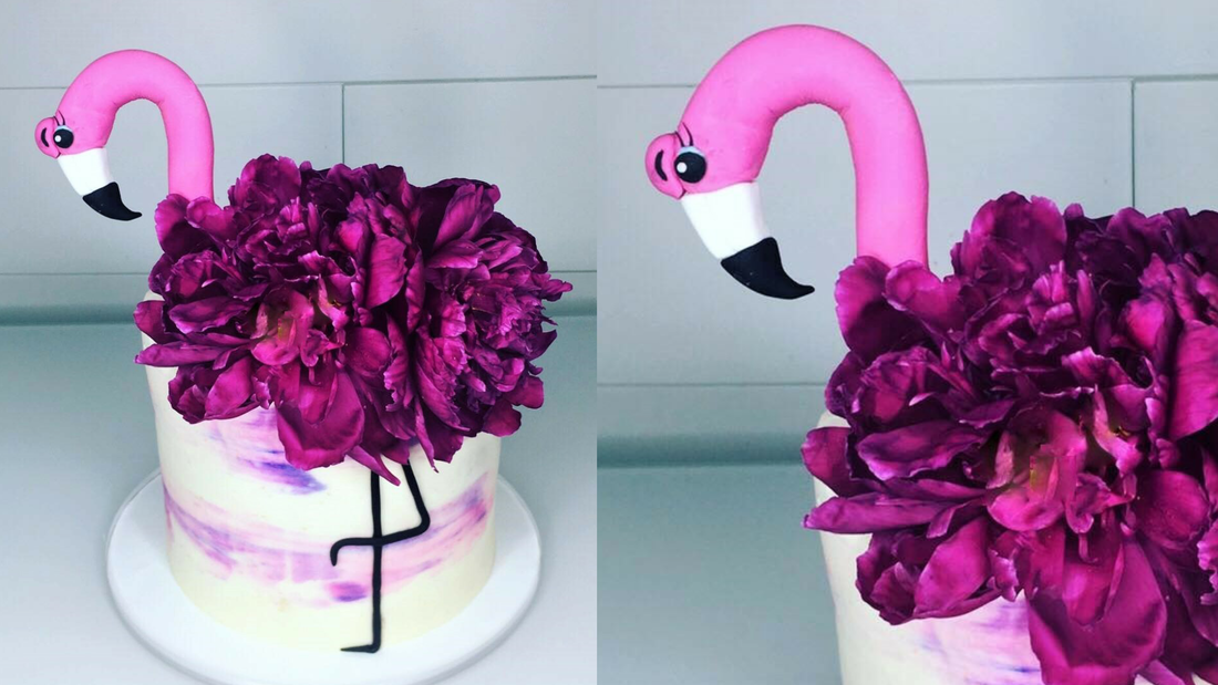 buttercream flamingo cake
