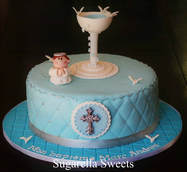 Baptism cake for boys