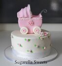 Baby stroller cake