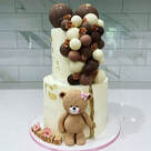 modern teddy bear cake